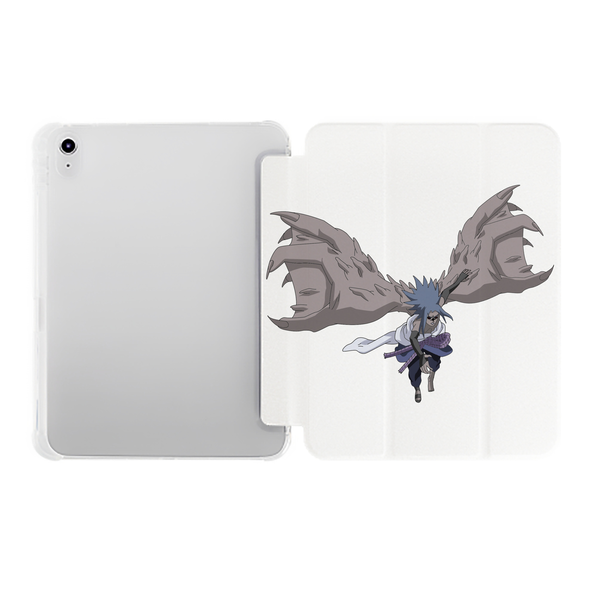 （画像用） NARUTO -ナルト- うちは サスケ Uchiha Sasuke IPad ケース ペン収納付き 三つ折りスタンド PUレザー×シリコン 対応機種9.5/10.5/10.9インチ